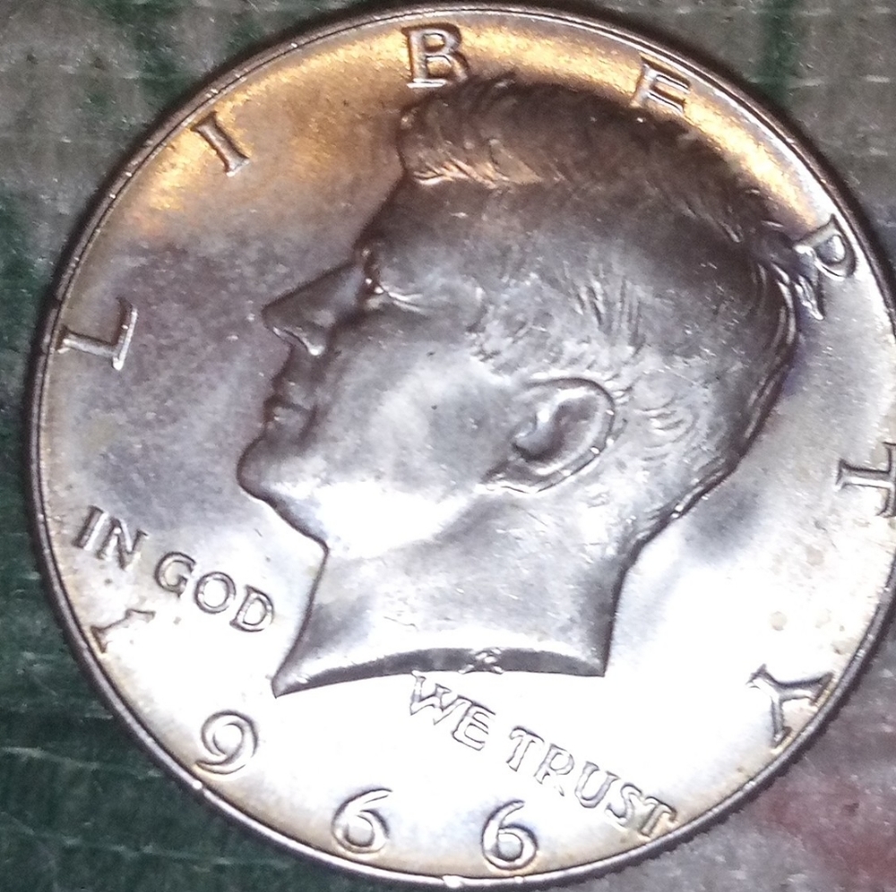 1966 kennedy silver double die half dollar
